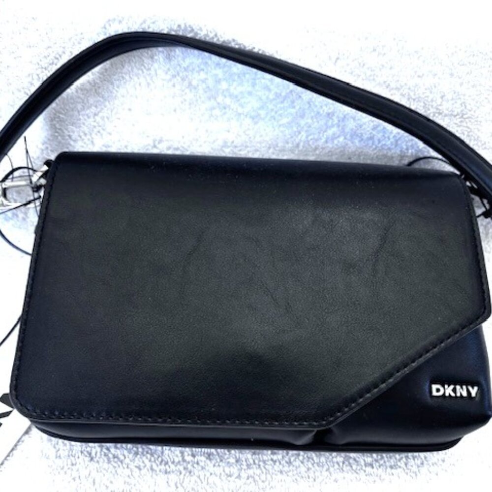 DKNY black vegan Mecca Demi Shoulder Bag NWT